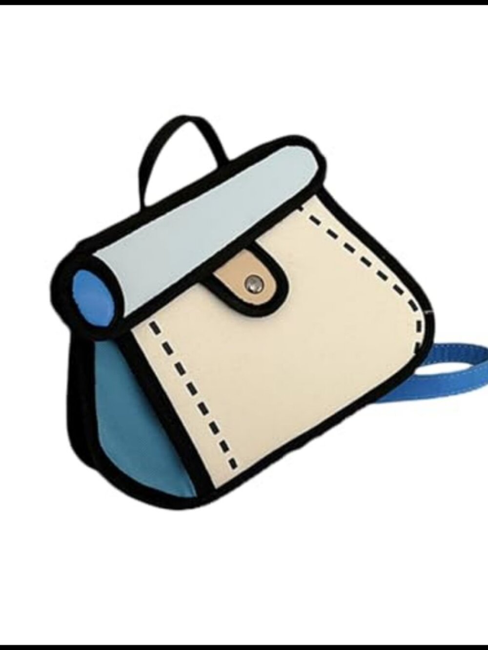 Funny 2D Cartoon Crossbody Bag Creative Canvas Handbag for Women & Men